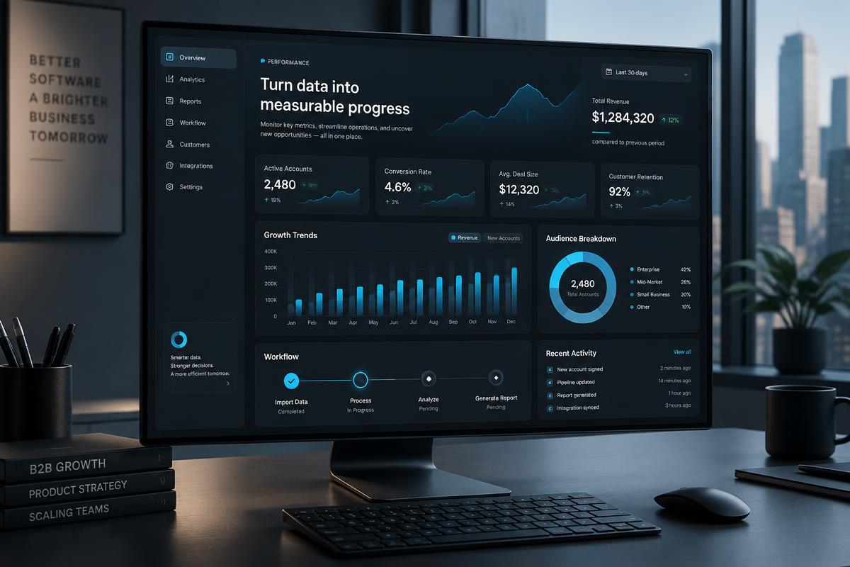 Sample SaaS Dashboard interface concept